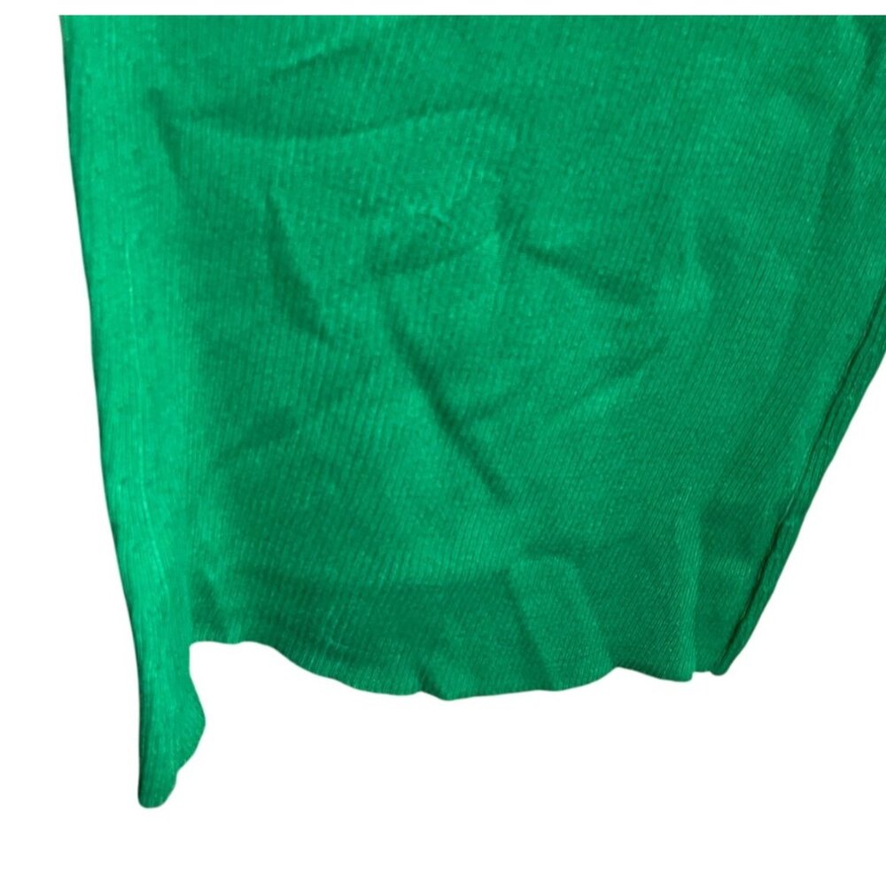 House Of Harlow 1960 Womens Ribbed Flare Pants XS Green Casual Boho READ FLAW - Picture 6 of 8